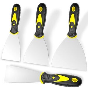 Yellow and Black Kitchen Knife Set
